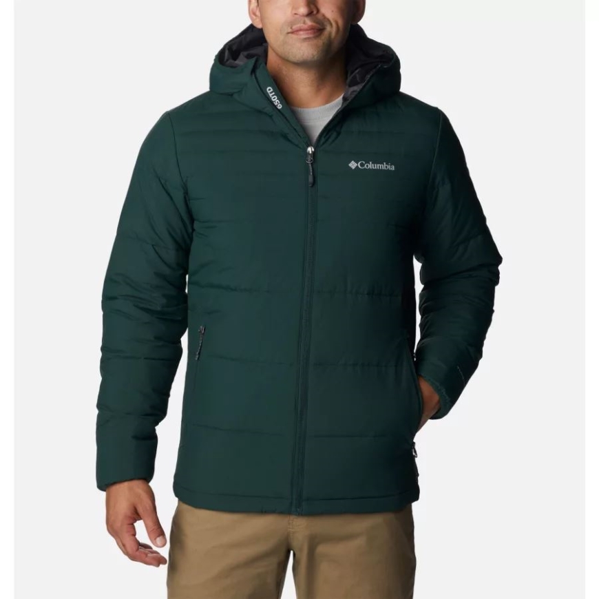コロンビア メンズ グラインドストーン ループ 650 ターボダウン フード付きジャケット スプルース
