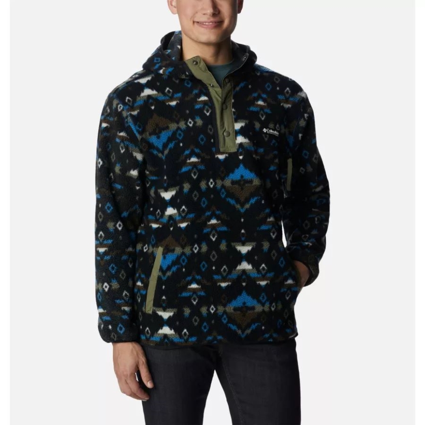 コロンビア メンズ ヘルベティア パーカー インディゴ ロッキー マウンテン プリント