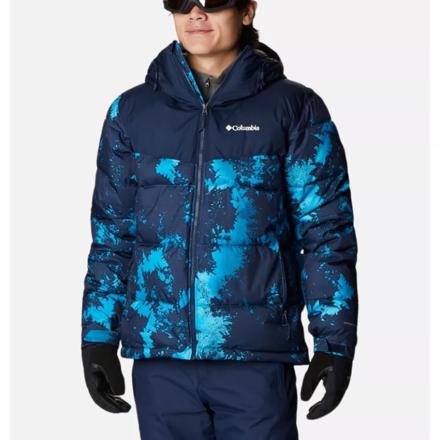コロンビア メンズ アイスライン リッジ ジャケット コンパス ブルー ルックアップ プリント/コル ネイビー