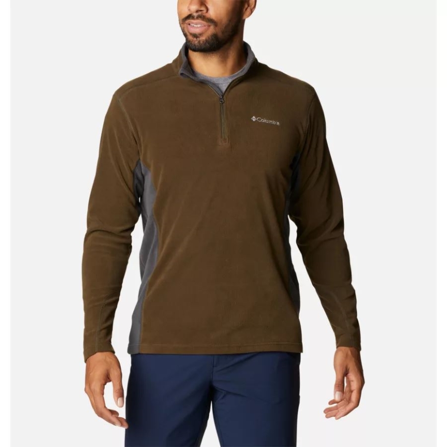 コロンビア メンズ クラマス レンジ II ハーフ ジップ フリース プルオーバー オリーブ グリーン/シャーク