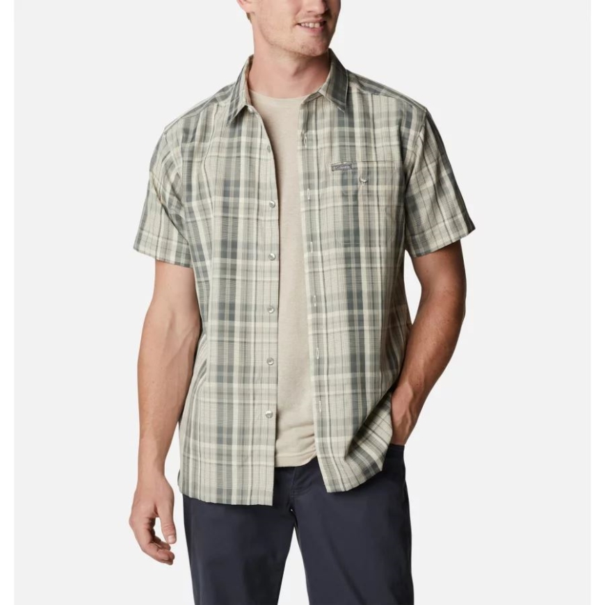 コロンビア メンズ レイクサイド トレイル 半袖 シティ グレー メロウ ムード マドラス