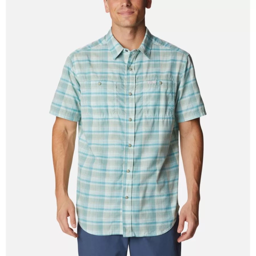 コロンビア メンズ リードヴィル リッジ ショート スリーブ シャツ アイシー モーン マッド オンブル