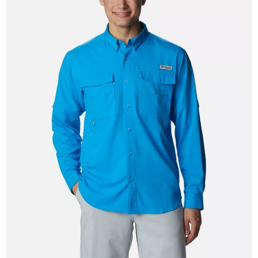 コロンビア メンズ PFG ブラッド アンド ガッツ IV ウーブン ロング スリーブ シャツ コンパス ブルー