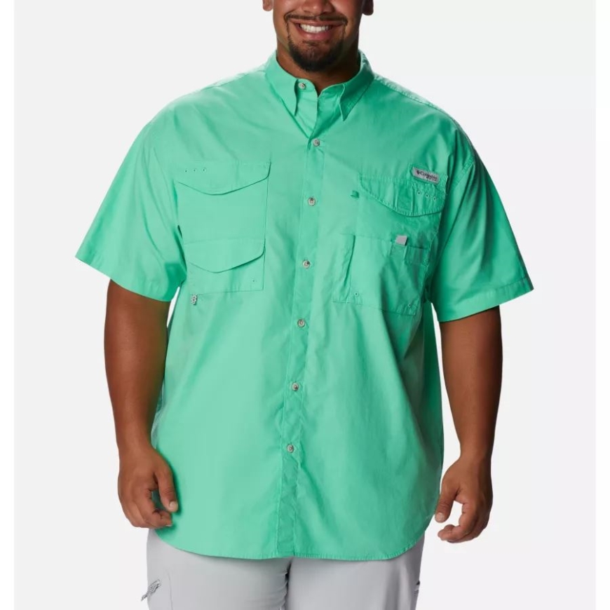 コロンビア メンズ PFG ボーンヘッド 半袖シャツ ビッグライトジェイド