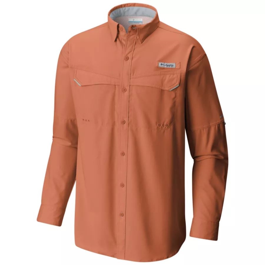 コロンビア メンズ PFG ロー ドラッグ オフショア ロング スリーブ シャツ アイランド オレンジ