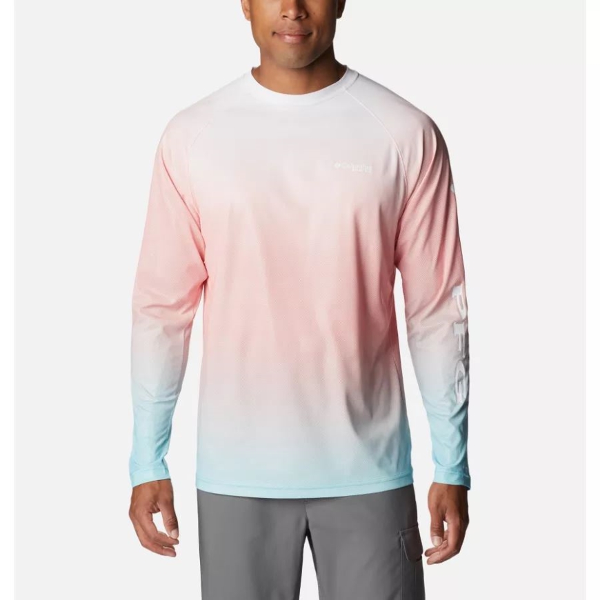 コロンビア メンズ Pfg ターミナル デフレクター プリント ロング スリーブ シャツ コレンジ グラディエント