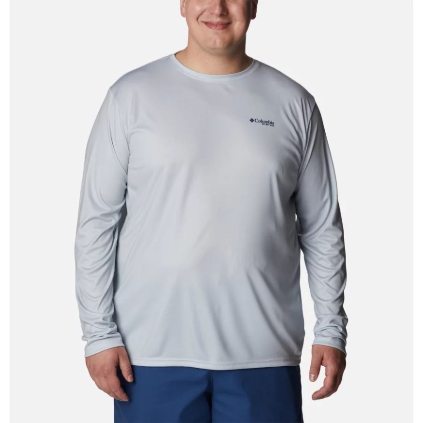 コロンビア メンズ Pfg ターミナル タックル フィッシュ フラッグ ロング スリーブ シャツ ビッグ クール グレー/サウスカロライナ フィッシュ