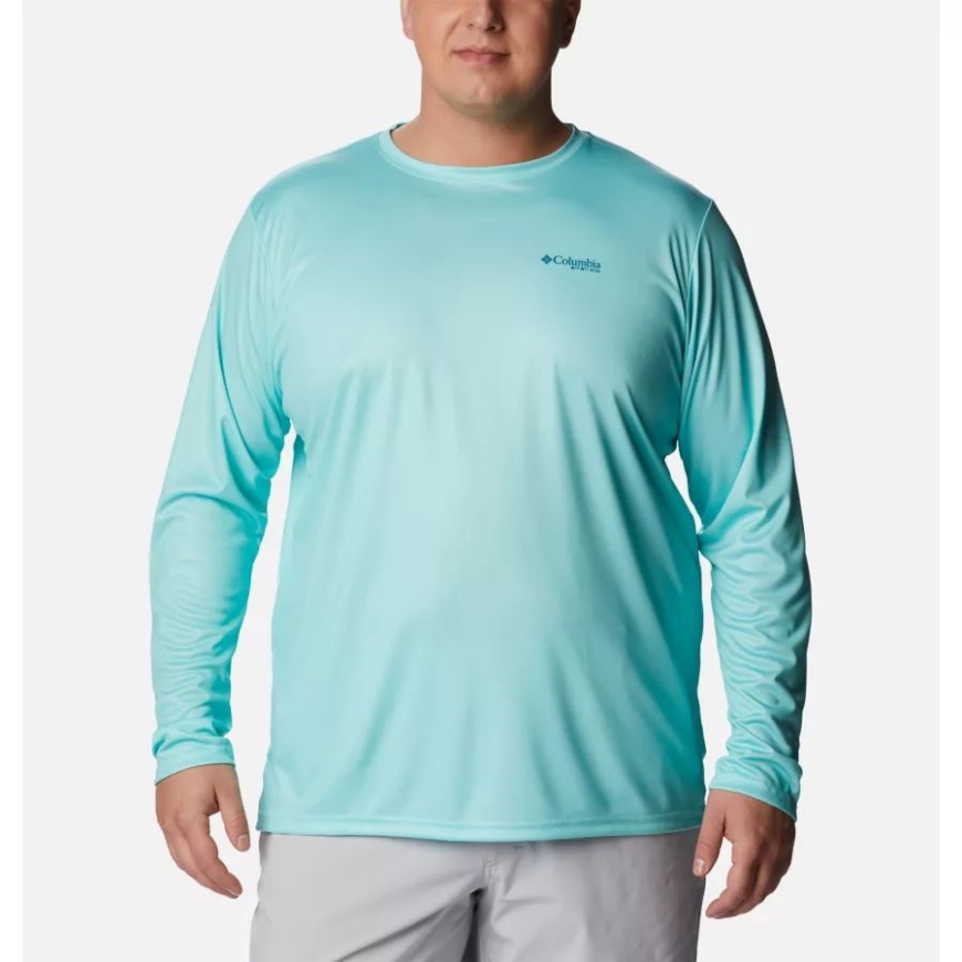 コロンビア メンズ PFG ターミナルタックル フィッシュフラッグ 長袖シャツ ビッグガルフストリーム/ディープマリン オフショアフィッシュ