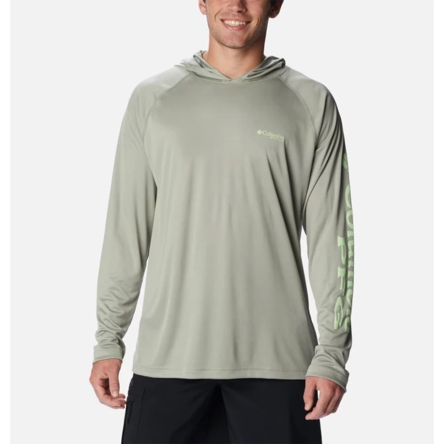 コロンビア メンズ Pfg ターミナル タックル パーカー トール サファリ/キーウェスト ロゴ