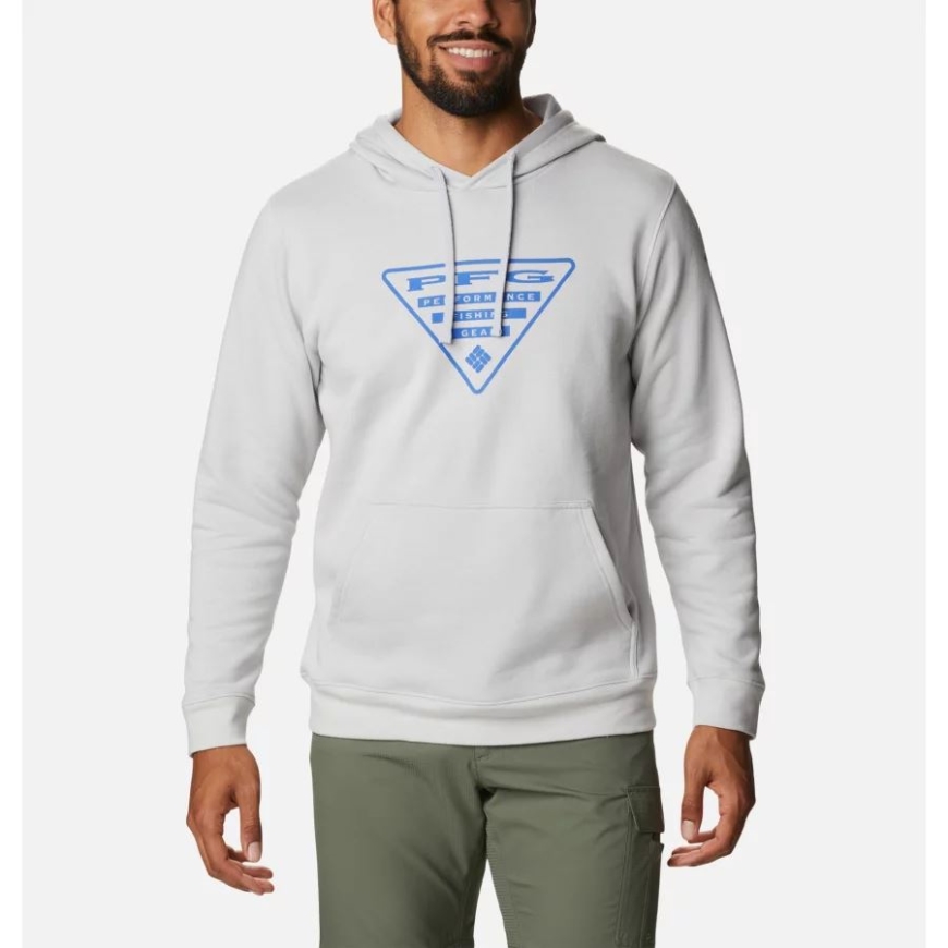 コロンビア メンズ Pfg 三角形 Ii パーカー クール グレー/ビビッド ブルー