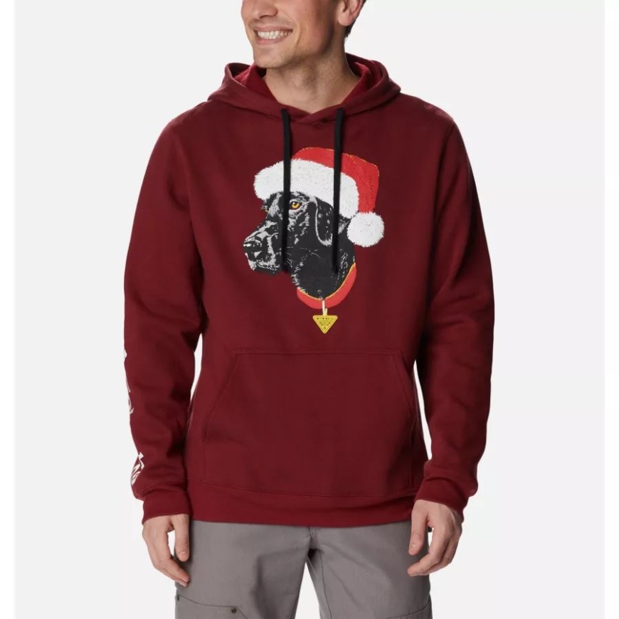 コロンビア メンズ Phg ヘリテージ パーカー レッド ジャスパー/ホワイト サンタの足