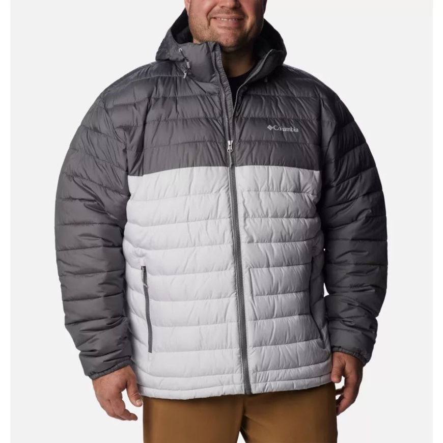 コロンビア メンズ パウダー ライト フード付き断熱ジャケット ビッグ ニンバス グレー/シティ グレー