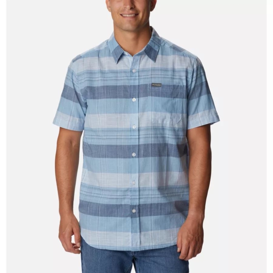 コロンビア メンズ ラピッドリバーズ ノベルティ 半袖シャツ ジェットストリーム スキャッターストライプ