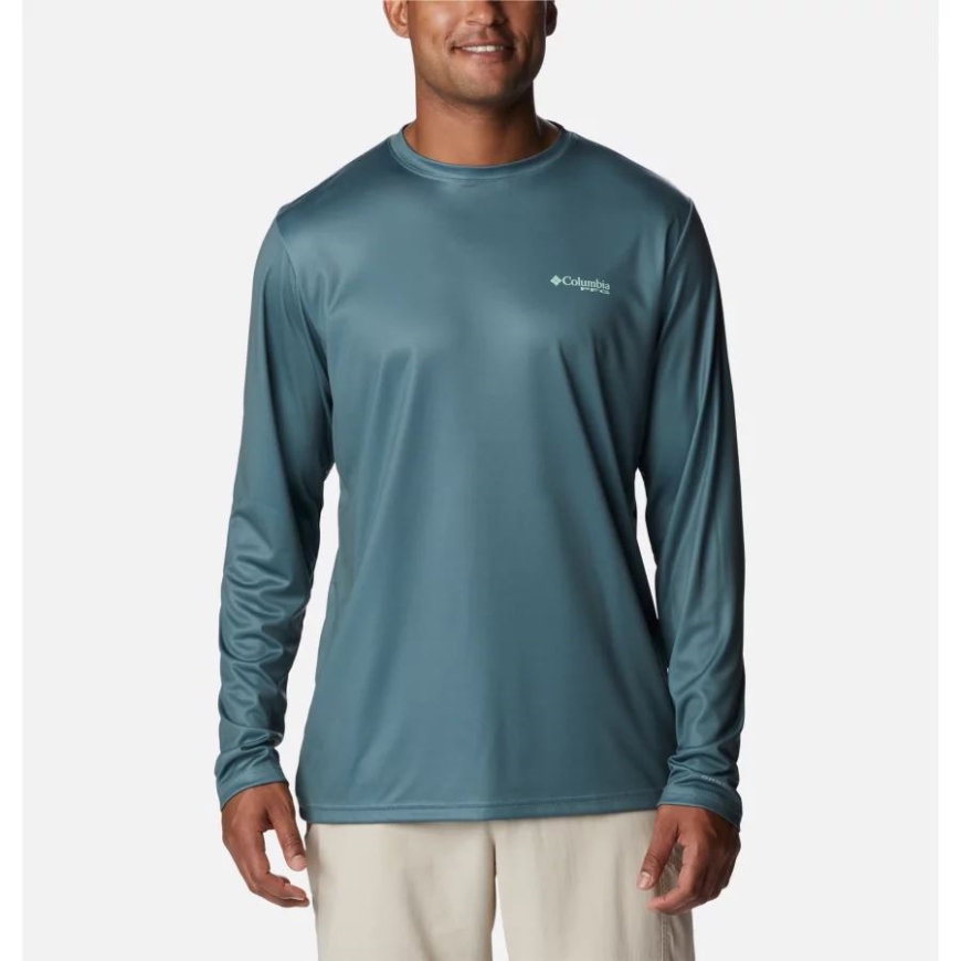 コロンビア メンズ ターミナル タックル PFG フィッシュ フラッグ ロング スリーブ シャツ メタル/キーウェスト バス ルアー