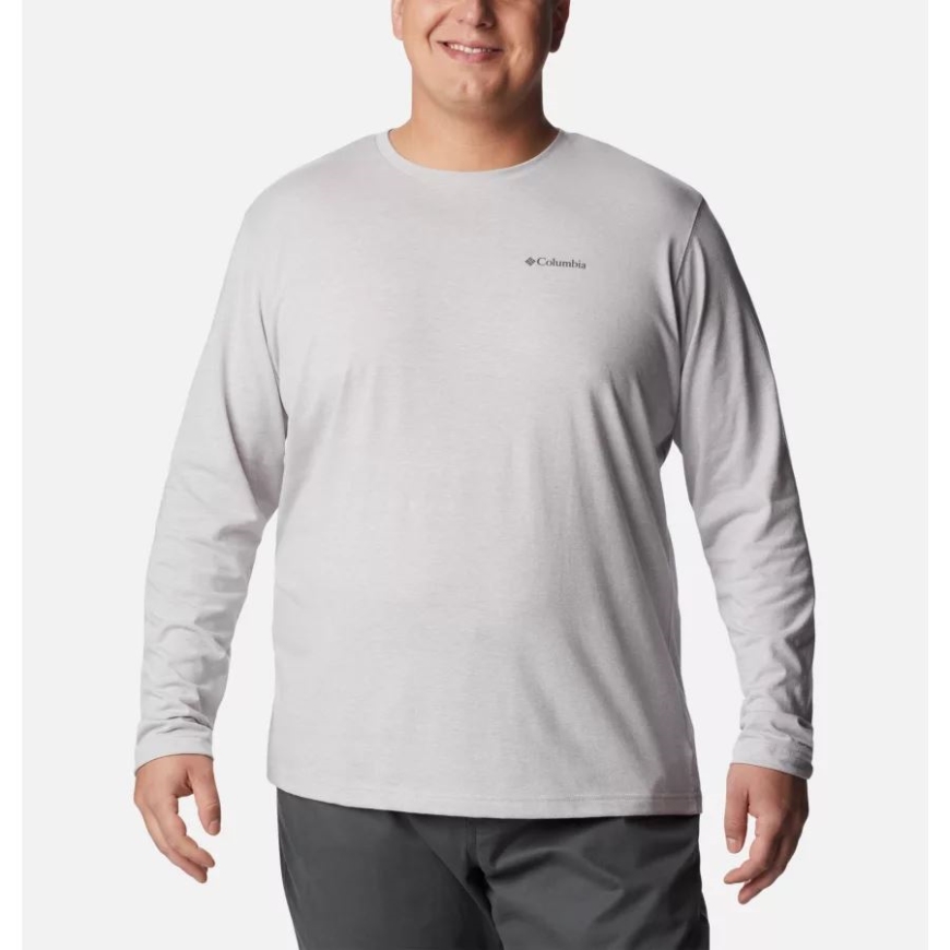 コロンビア メンズ シスルタウン ヒルズ ロング スリーブ クルー シャツ ビッグ コロンビア グレー ヘザー