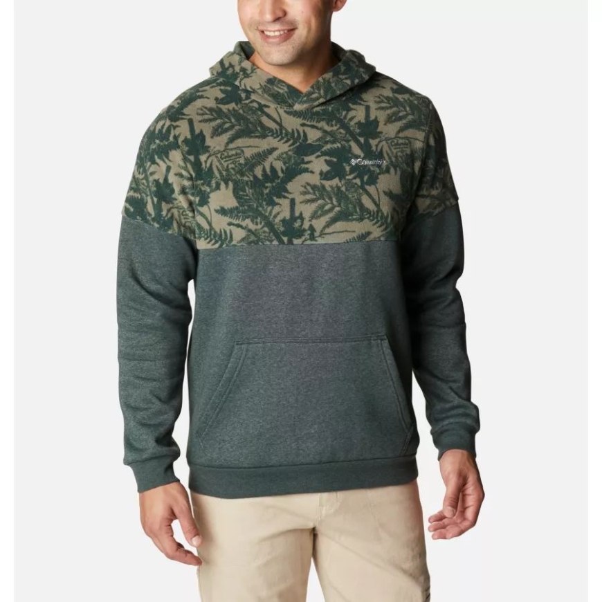 コロンビア メンズ トレック プリント パーカー スプルース ヘザー/ストーン グリーン ノース ウッズ