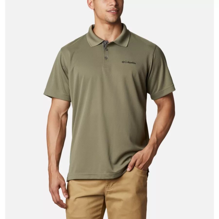 コロンビア メンズ ユーバー ポロシャツ トールストーングリーン