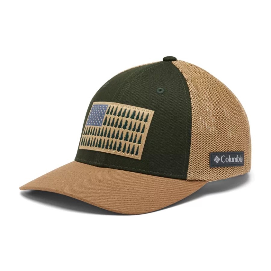 コロンビア メッシュ ツリー フラッグ ボール キャップ ハイ クラウン コロンビア スプルース/デルタ