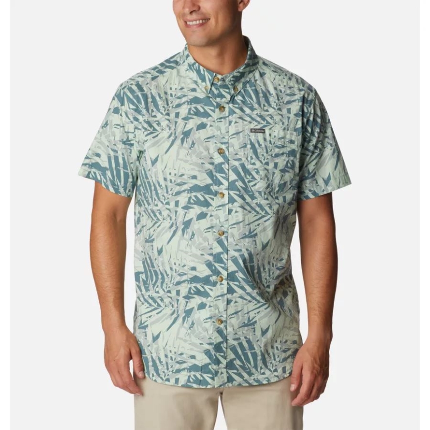 コロンビア メタル ダイ パームズ メンズ ラピッド リバーズ プリント ショートスリーブ シャツ