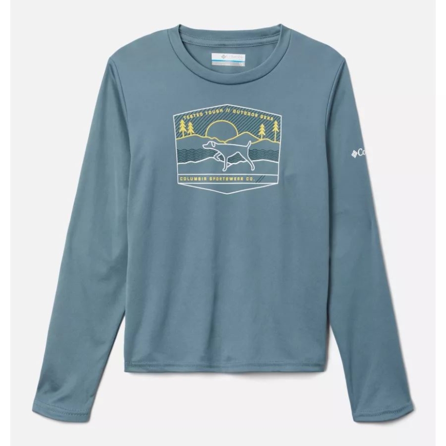 コロンビア メタル/ハウンド スケープ ボーイズ グリズリー ピーク 長袖 グラフィック Tシャツ