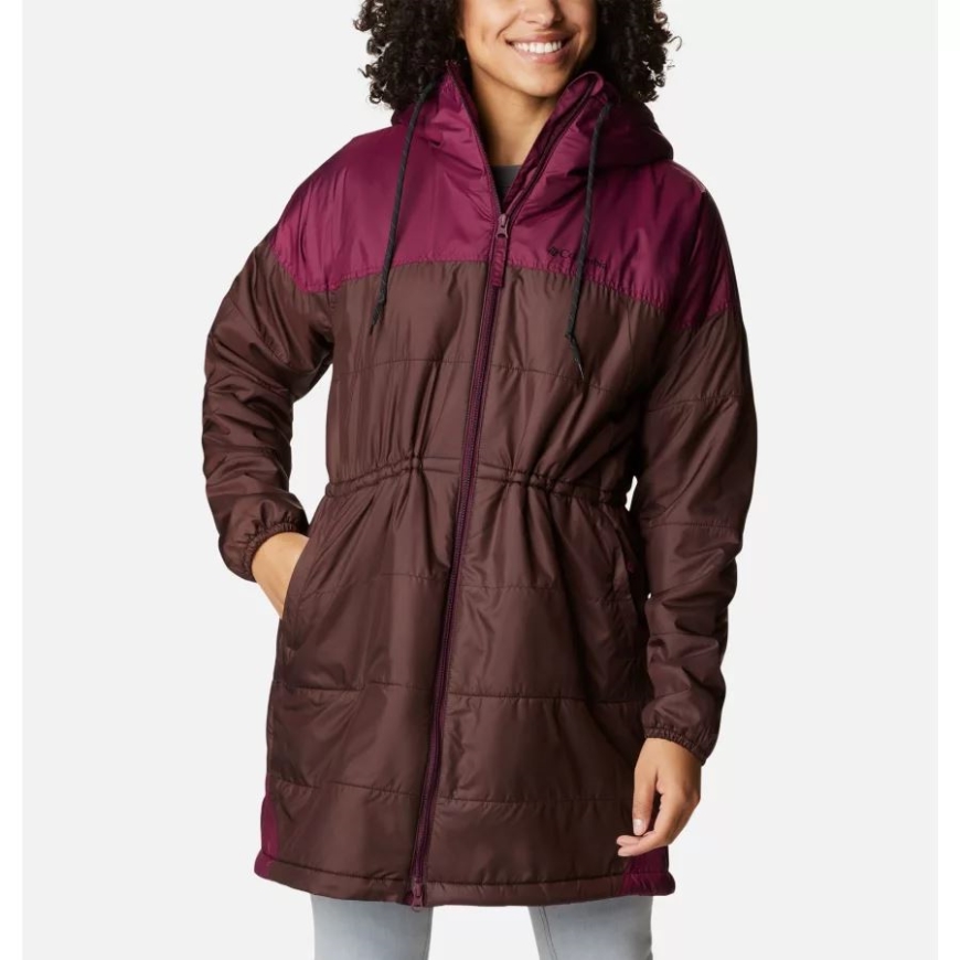 Columbia New Cinder/marionberry レディース フラッシュ チャレンジャー シェルパ ロング ジャケット