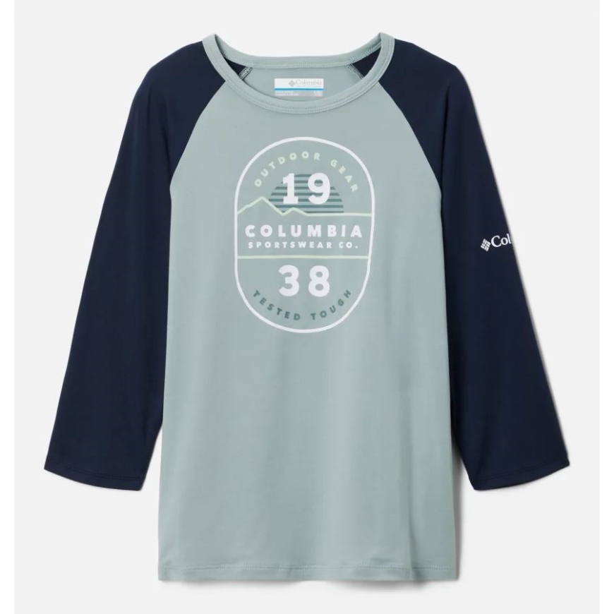 コロンビア ナイアガラ/カレッジエイト ネイビー Csc グラフィック キッズ アウトドア エレメント 3/4 スリーブ シャツ