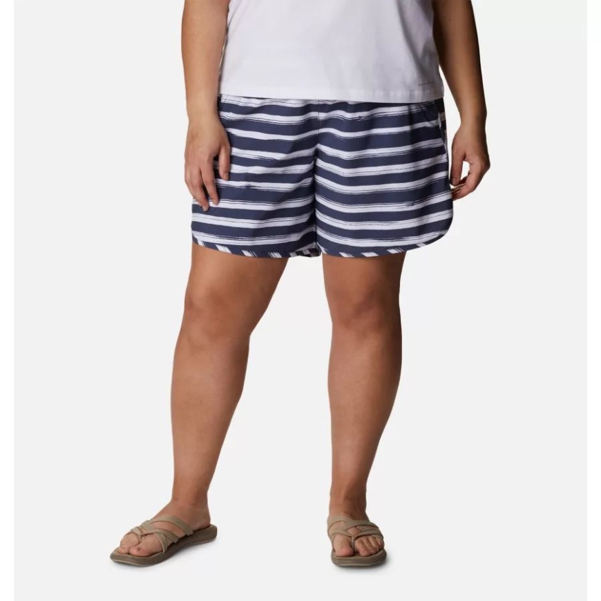 コロンビア ノクターナル ブラッシュ ストライプ レディース ボガタ ベイ ストレッチ プリント ショーツ プラスサイズ