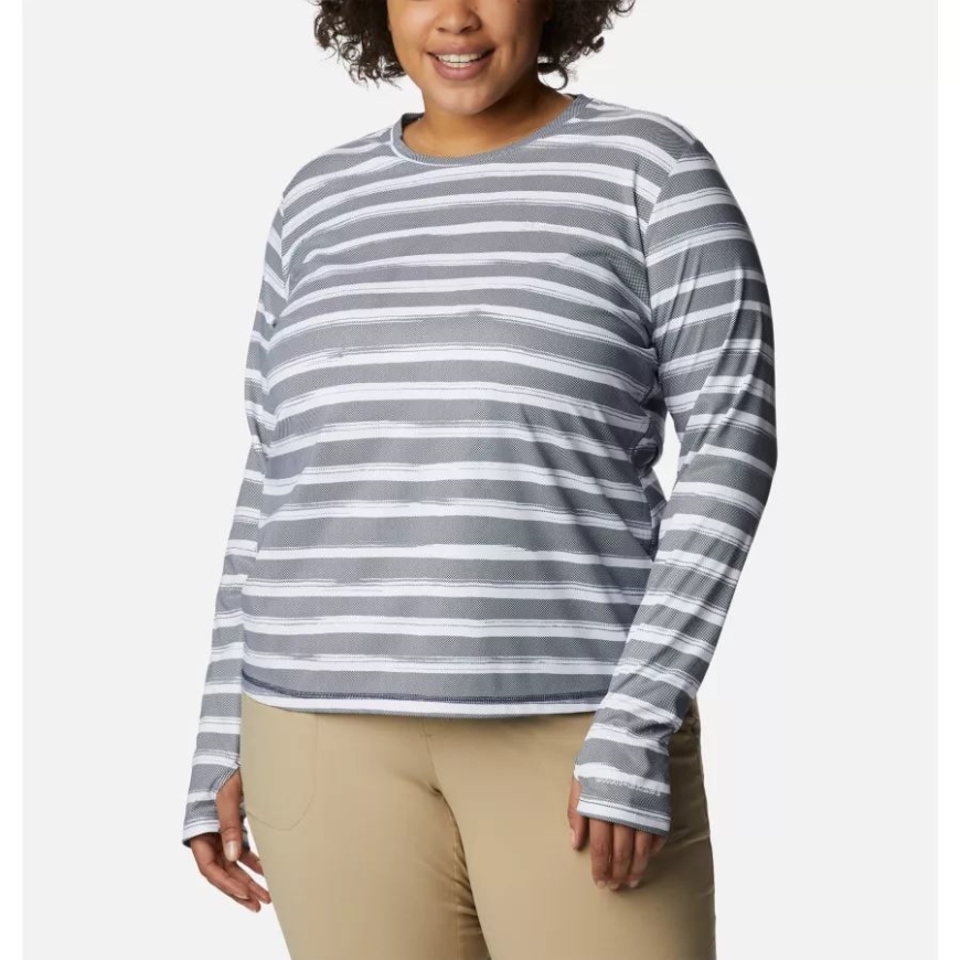 コロンビア ノクターナル ブラッシュ ストライプ レディース サンディフレクター サマードライ 長袖シャツ プラスサイズ