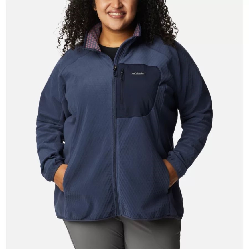 コロンビア ノクターナル/ダーク ノクターナル レディース アウトドア トラック フルジップ フリース ジャケット プラスサイズ