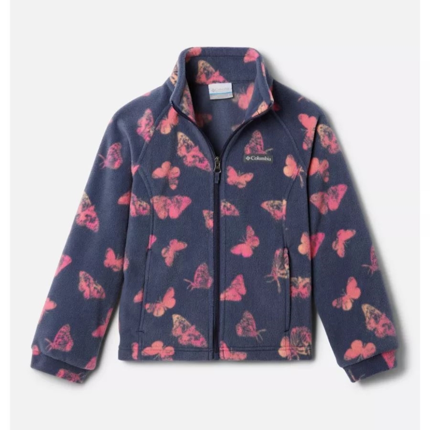 コロンビア ノクターナル フラッター ワンダー ガールズ ベントン スプリングス II プリント フリース ジャケット