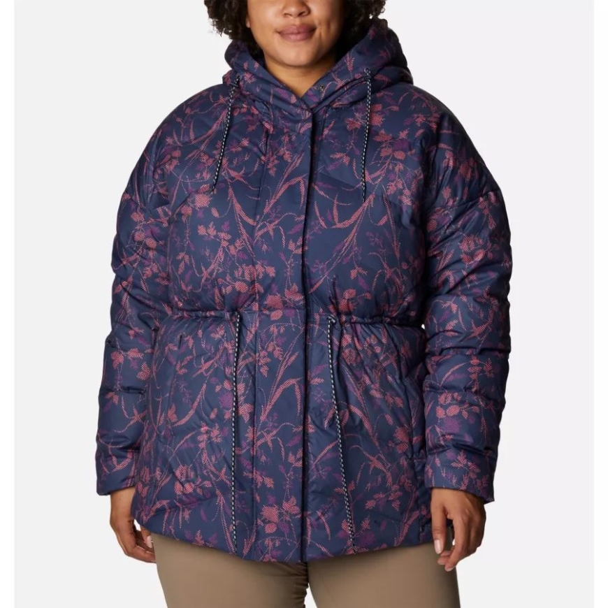 コロンビア ノクターナル ヘリントン プリント レディース アイシー ハイツ Ii ダウン ノベルティ ジャケット プラスサイズ