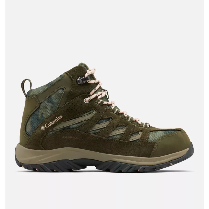 コロンビア ノリ/ピーチ ブロッサム レディース クレストウッド ミッド ウォータープルーフ ハイキング ブーツ