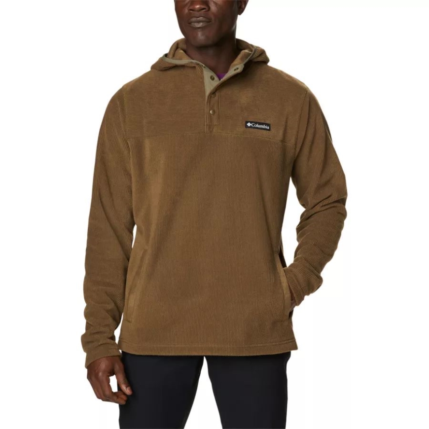 コロンビア オリーブ グリーン メンズ スティーンズ マウンテン ノベルティ ハーフ スナップ フリース パーカー