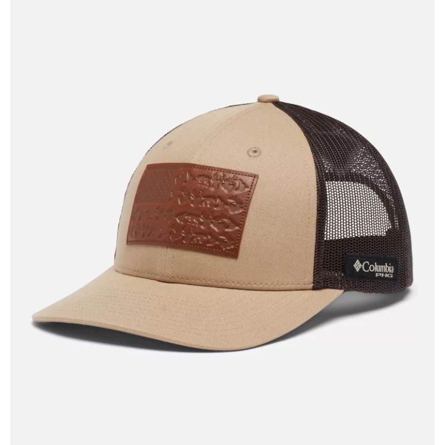 コロンビア Phg レザー ゲーム フラッグ スナップ バック キャップ - ミッド クラウン サハラ/コードバン