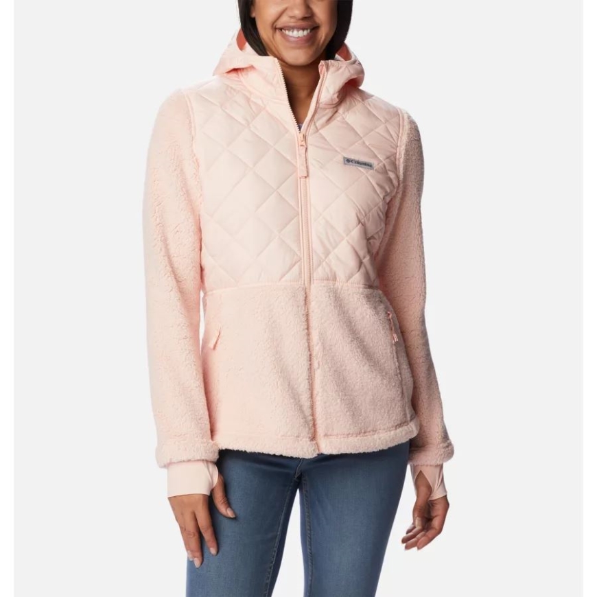 コロンビア ピーチ ブロッサム レディース クレステッド ピーク フード付きフリース ジャケット