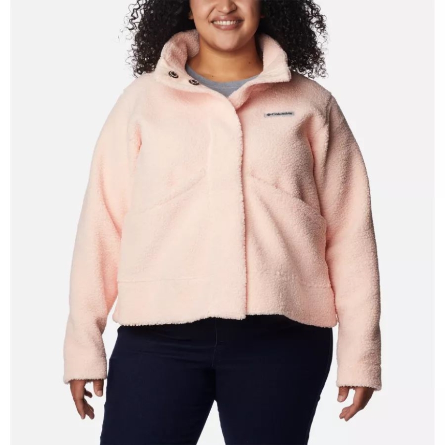 コロンビア ピーチ ブロッサム レディース パノラマ スナップ フリース ジャケット プラスサイズ
