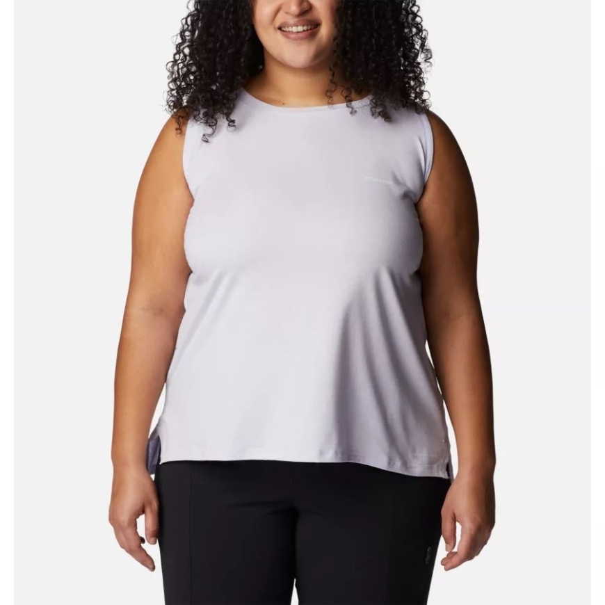 コロンビア パープル ティント ヘザー レディース サン トレック タンクトップ プラスサイズ