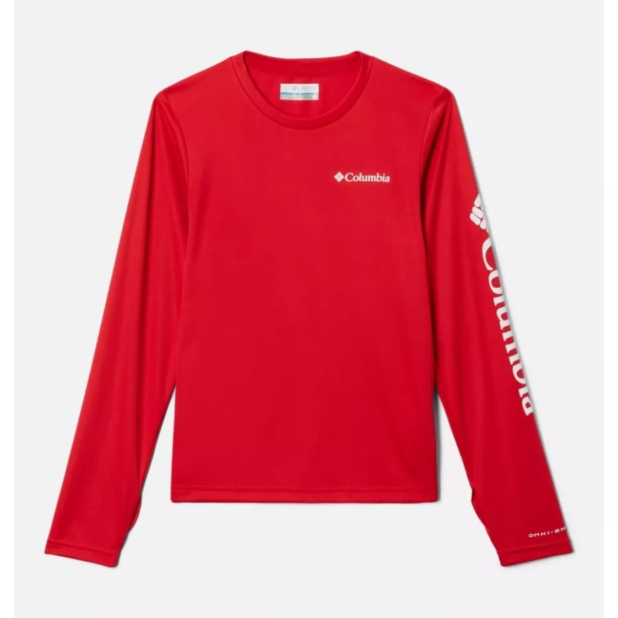 コロンビアレッドリリーキッズフォークストリーム長袖シャツ