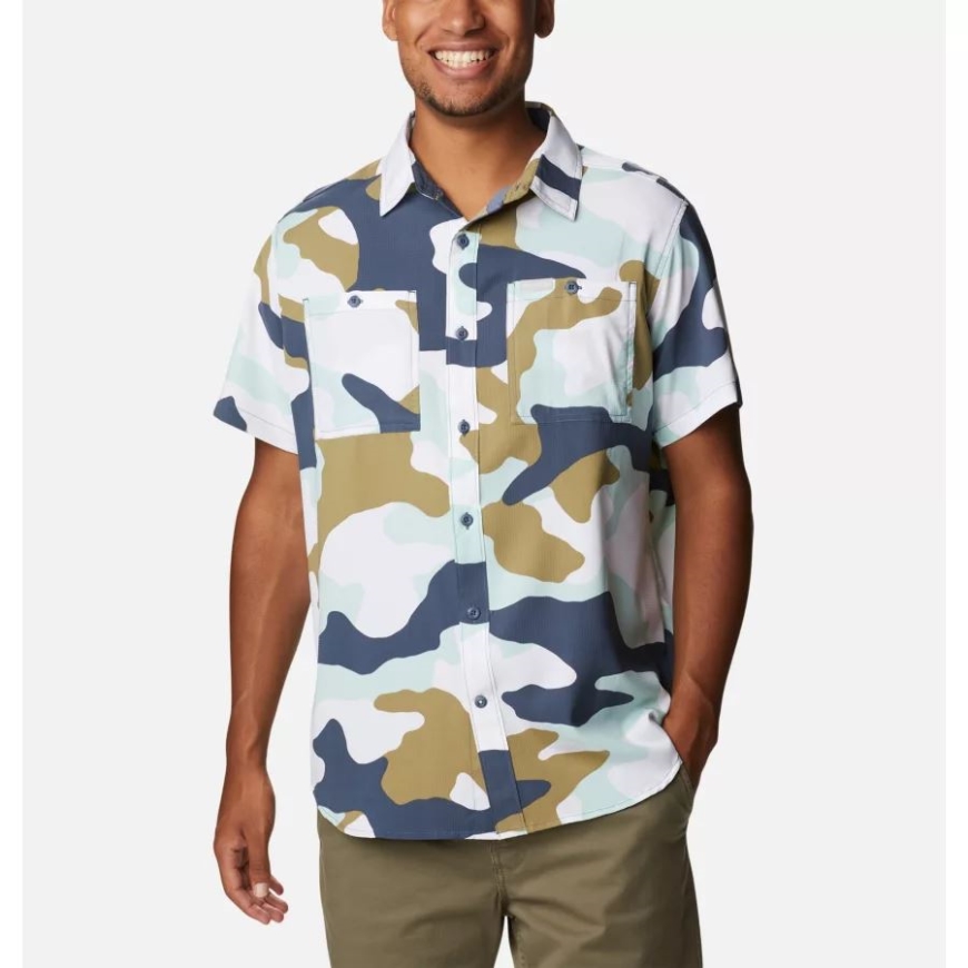 コロンビア セイボリー モッズ カモ メンズ ユーバー ショート スリーブ シャツ