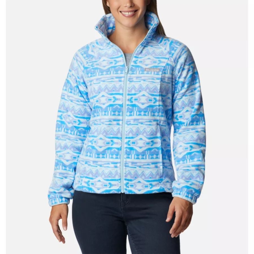 コロンビア セレニティ 80s ストライプ レディース ベントン スプリングス プリント フルジップ フリース ジャケット