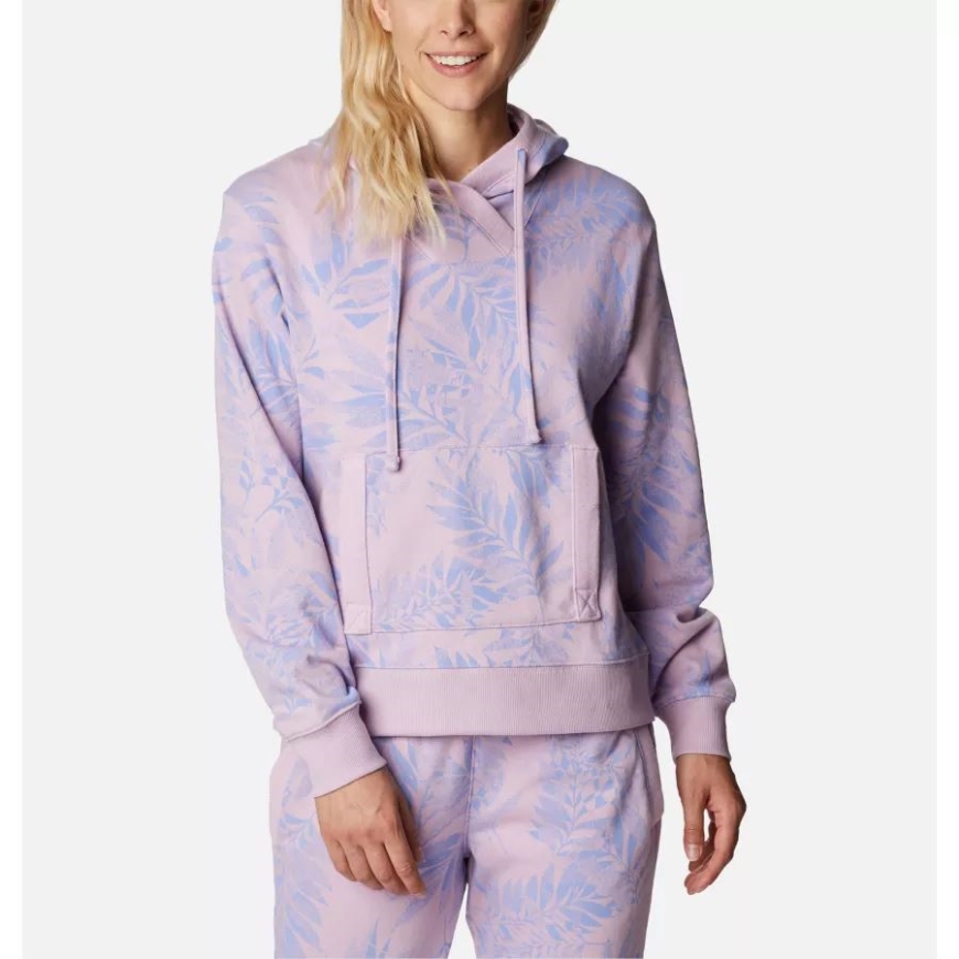 コロンビア セレニティ/パルメット プリント レディース Pfg スラック ウォーター フレンチ テリー​​ パーカー