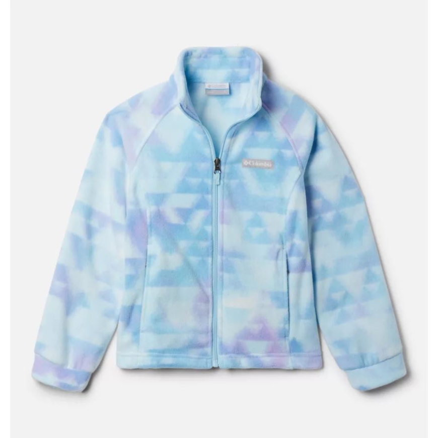 コロンビア スプリング ブルー ディスタント ピークス ガールズ ベントン スプリング II プリント フリース ジャケット
