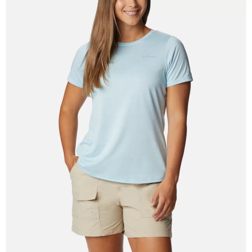 コロンビア スプリング ブルー ヘザー レディース アルパイン チル ゼロ 半袖シャツ