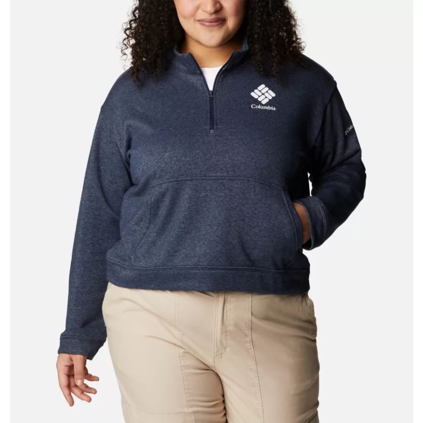 コロンビア スタック ジェム レディース コロンビア トレック フレンチ テリー​​ ハーフジップ スウェットシャツ プラスサイズ