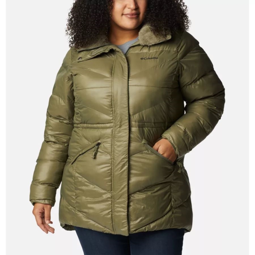コロンビア ストーン グリーン ガンメタル レディース ピーク トゥ パーク ミッド インサレーテッド ジャケット プラスサイズ