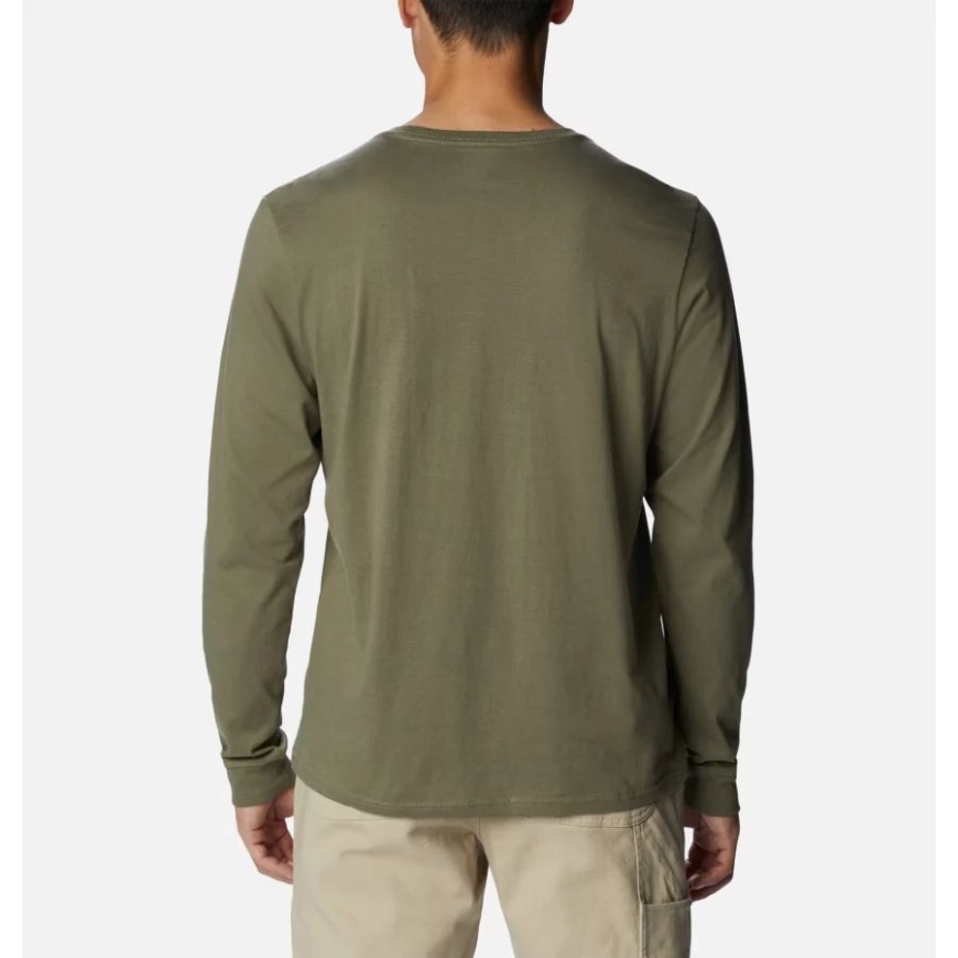 コロンビア ストーン グリーン/ハイキング グリズリー メンズ アプレ ライフスタイル 長袖 グラフィック Tシャツ