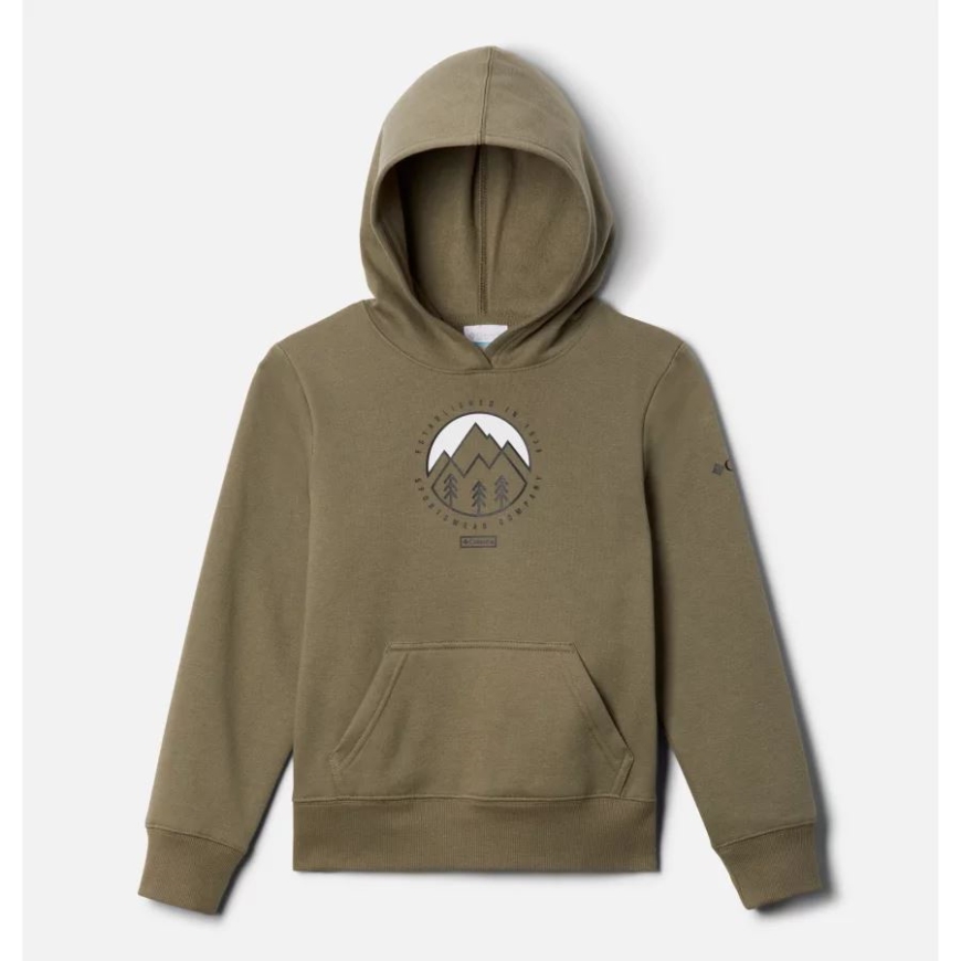 コロンビア ストーン グリーン キッズ テイバー ハイツ グラフィック パーカー