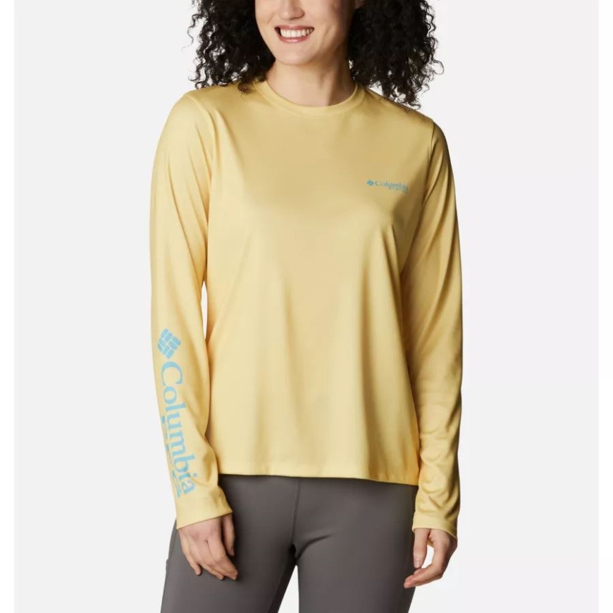 コロンビア スイート コーン/シー ウェーブ レディース Pfg タイダル ティー アイランド タイム ロング スリーブ シャツ
