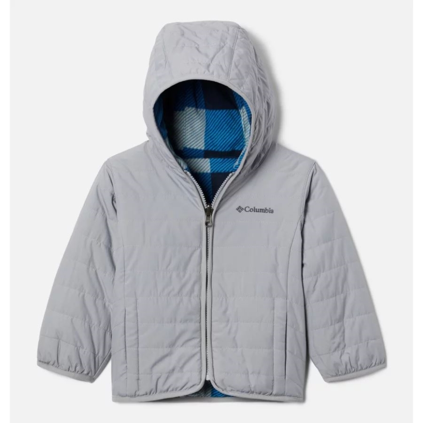 コロンビア トドラー ダブルトラブル リバーシブル ジャケット コロンビア グレー/ブライトインディゴチェック マルチ