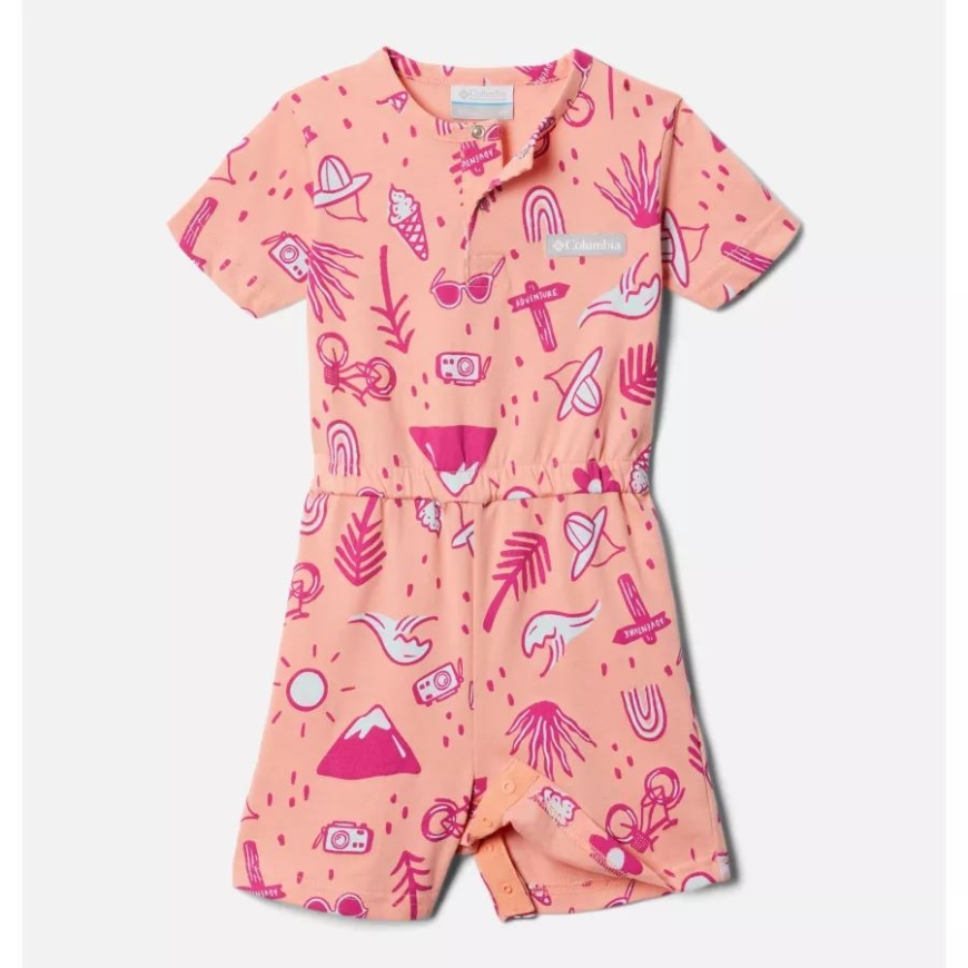 コロンビア 幼児 リトルシュル プレイスーツ サンゴ礁 休暇 バイブ